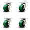 Service Caster 6 Inch Extra Heavy Duty Green Poly on Cast Iron Wheel Swivel Caster, 4PK SCC-KP92S630-PUR-GB-4 - alternate 1
